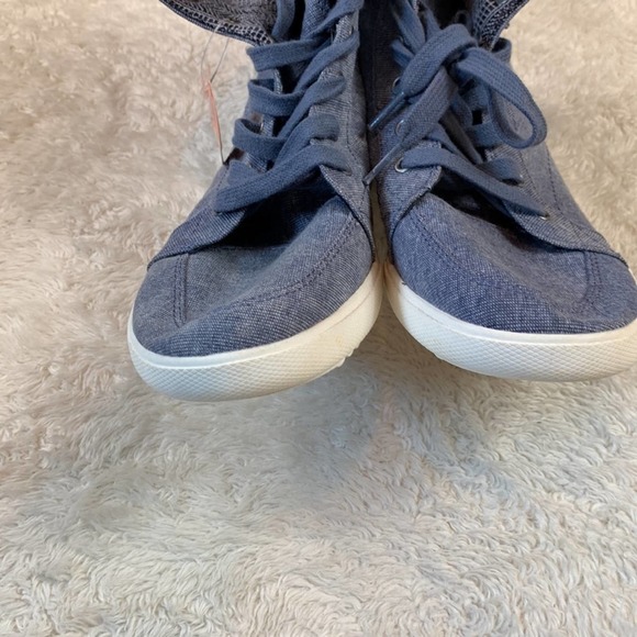 Rocket Dog Denim High Top fold over high low canvas denim sneakers, 10 - Picture 6 of 7
